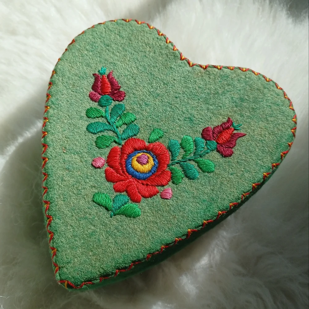Vintage Hungarian Heart box.